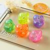 2 Stück Glänzende Glitzer Klare Ente Squishy Fidget Spielzeug, Weiche Dehnbare Quetsch-Ente Sensorisches Spielzeug