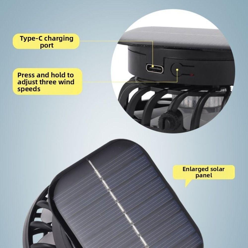 Dual Fan Summer Fan Visor Cap 3 Speeds Fishing Bucket Hat Convenient Solar Fan Hat Outdoor Travel