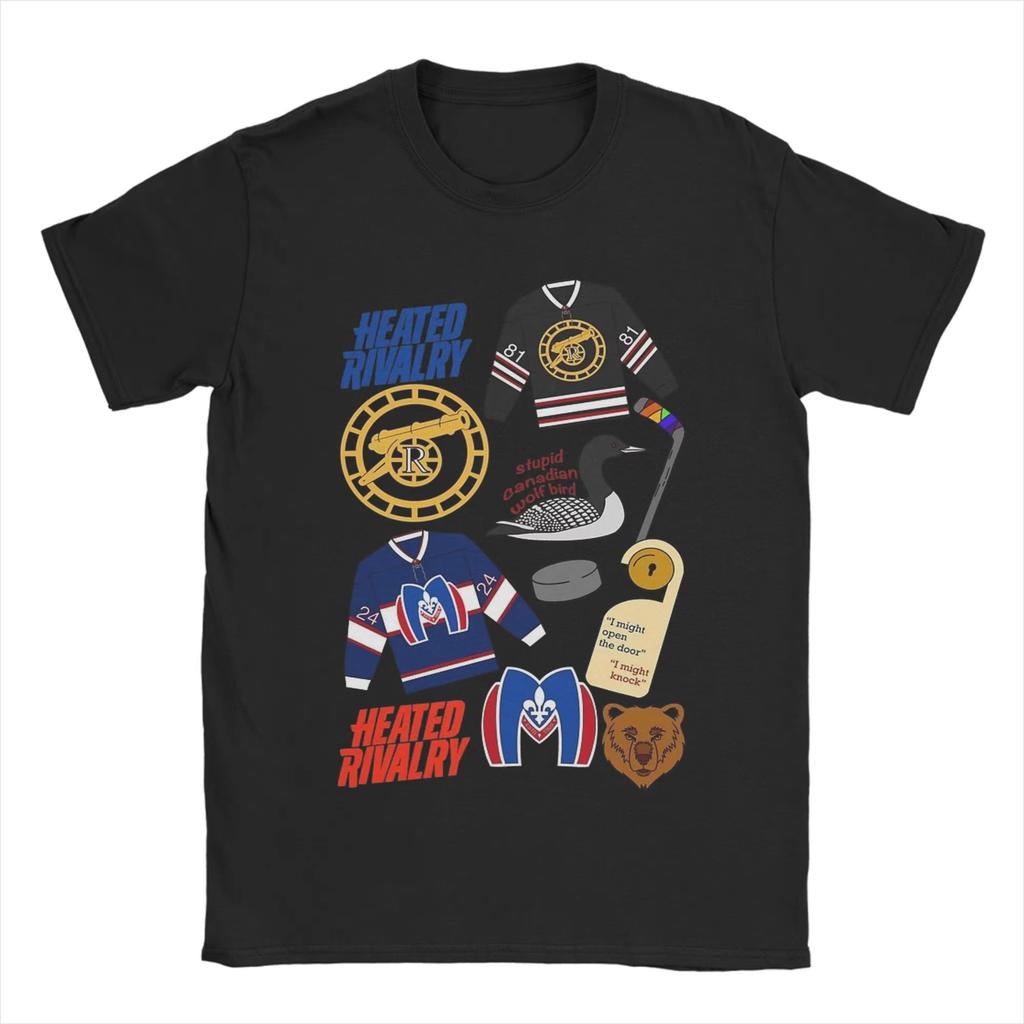 heated rivalry cotton Unisexs shirt Summer Shane Hollander Ilya Rozanov ice hockey jersey Womens Short Sleeve Streetwear Shirt