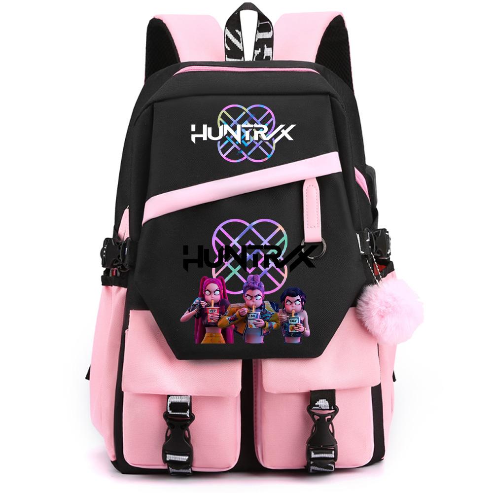 Cartoon K-pop Demon Hunters Printed Large Capacity Backpack for Teenger Student Girl Boy Back To School Bookbag Women Waterproof Travel Bag Kid Gift