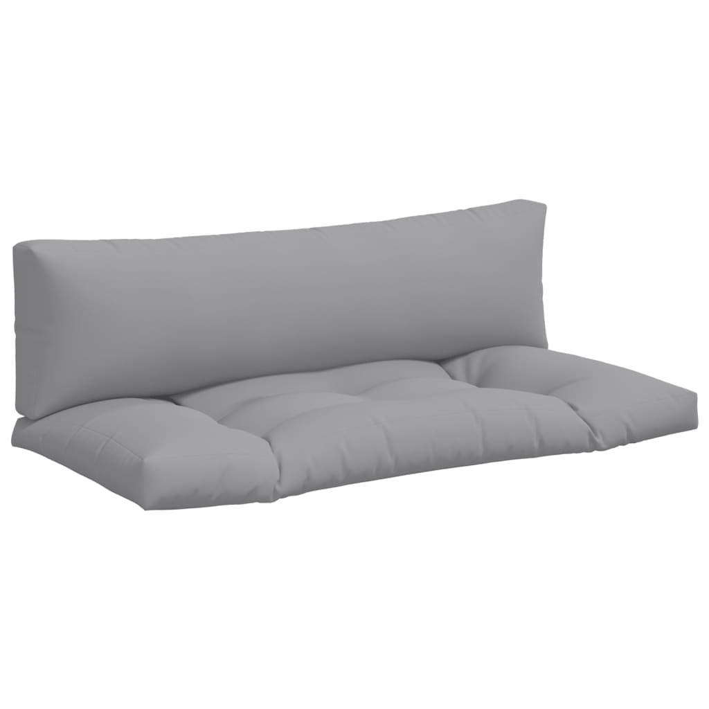 2 Piece Pallet Cushion Set Gray Fabric