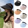 Women Sun Hat Empty Top Adjustable Buckle Foldable Outdoor Cap Summer Cycling Hiking Air Circulation Hat
