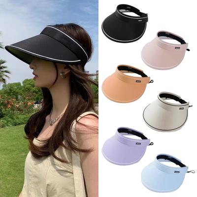 Damen Sonnenhut Leere Oberseite Verstellbare Schnalle Faltbare Outdoor-Kappe Sommer Radfahren Wandern Luftzirkulation Hut