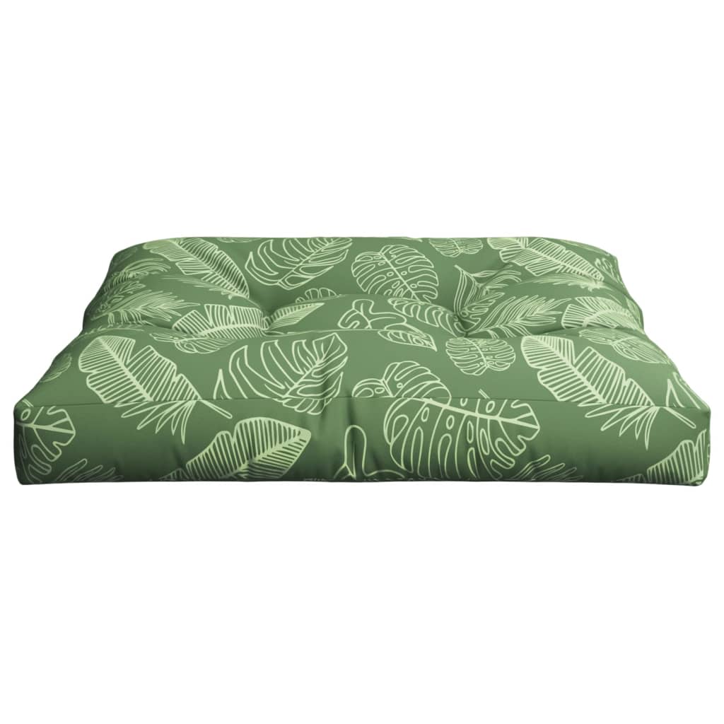 Pallet Cushion with Leaf Pattern 70 x 70 x 12 cm Fabric