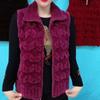 Mom autumn and winter vest female mink fleece knitted jacket plus fat plus size sleeveless vest thermal zipper cardigan