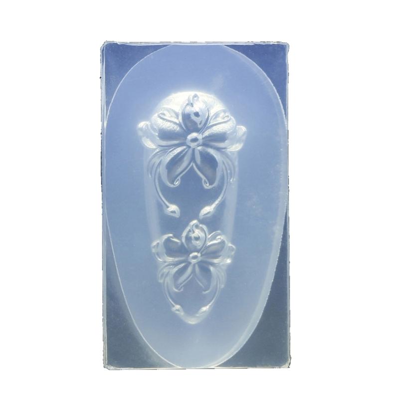 Silicone Nail Art Molds DIY Nail Art Decortive Mold Maincure Tool Resin Casting Molds for Women Girls Nail Decoration