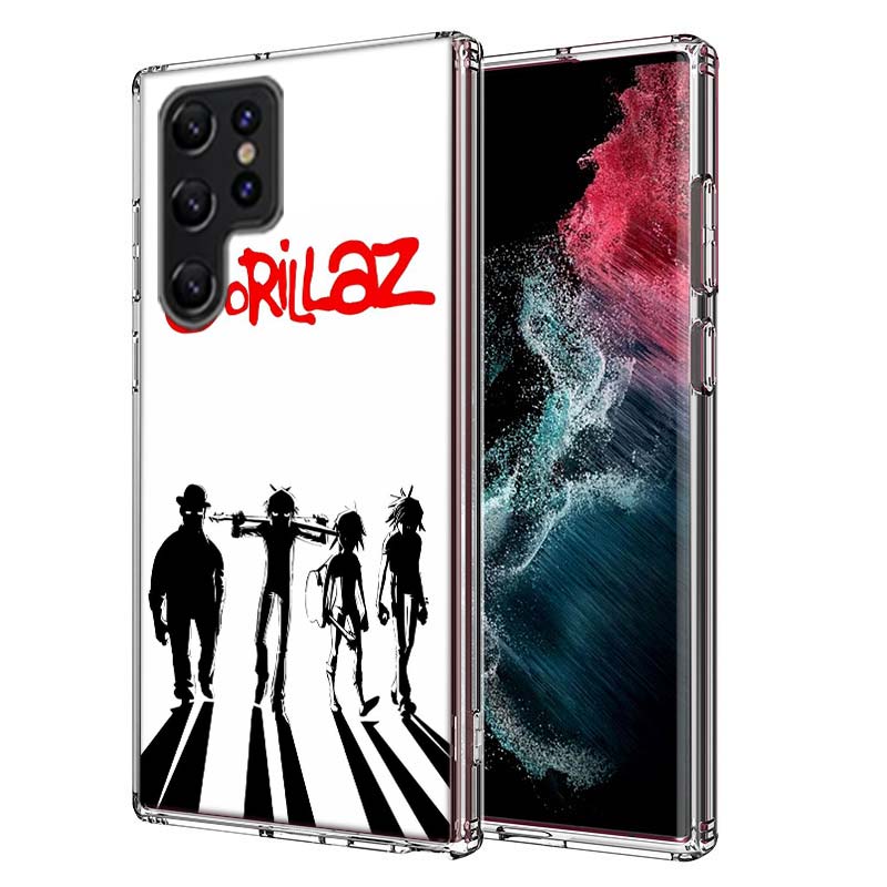 Gorillaz Anime Capa Phone Case For Samsung S26 Ultra S25 Edge Galaxy S23 S21 S20 S24 FE S22 S10 Plus Cover Clear TPU Shell Coque