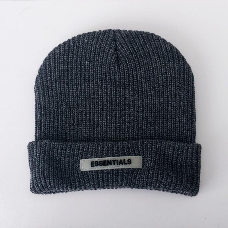 Essentials Knitted Hat Alphabet Wool Hat Knitted Hat Big Head Circumference Beanie Hexagonal Melon Vest Hat