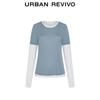 UR Women's Faux Two-Piece Long Sleeve T-Shirt UYV440074