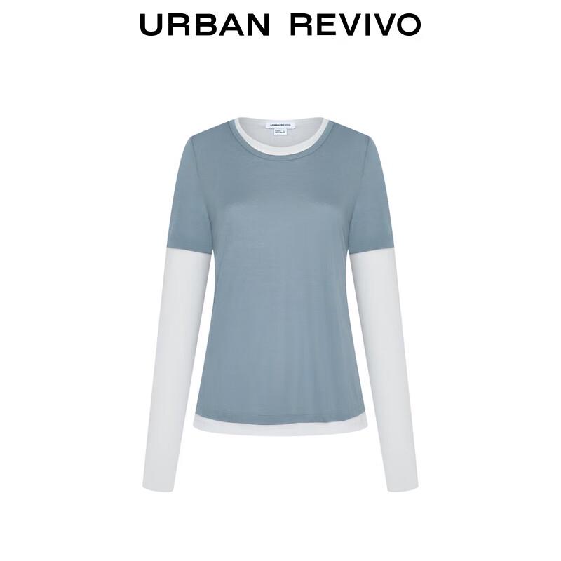 UR Women's Faux Two-Piece Long Sleeve T-Shirt UYV440074