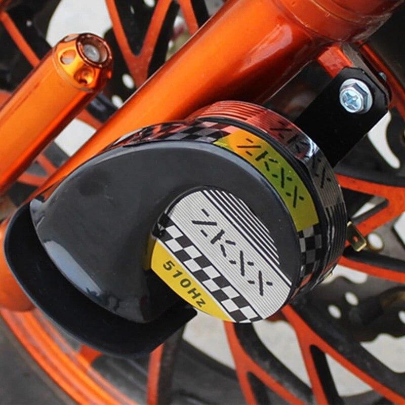 Motosiklet Salyangoz Korna 12V Su Geçirmez Elektrokaplama Arabalar Monofonik Hava Kornası Trompet Hoparlör Kompresör Montaj Kitleri ile