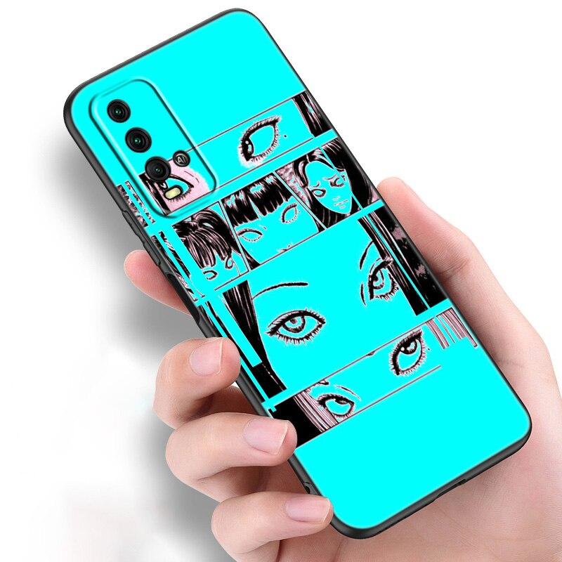 Hororový komiks junji ito Tomie Tees Glitchcore pouzdro na telefon pro Xiaomi Redmi Note 11 10 9 8 Pro 11T 10T 10S 9S 8T 9 9A 9C 9T kryt