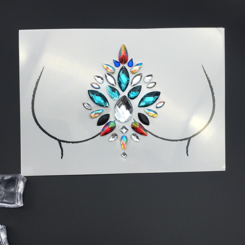 High-Quality Rhinestone Tattoo Stickers for Face and Nipple 