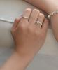 Vivus Round Gemstone White Gold Silver Moonstone Ring