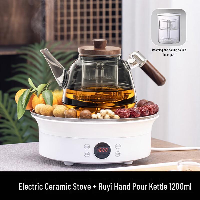 Ally Electric Ceramic Tea Stove Set with Kettle
