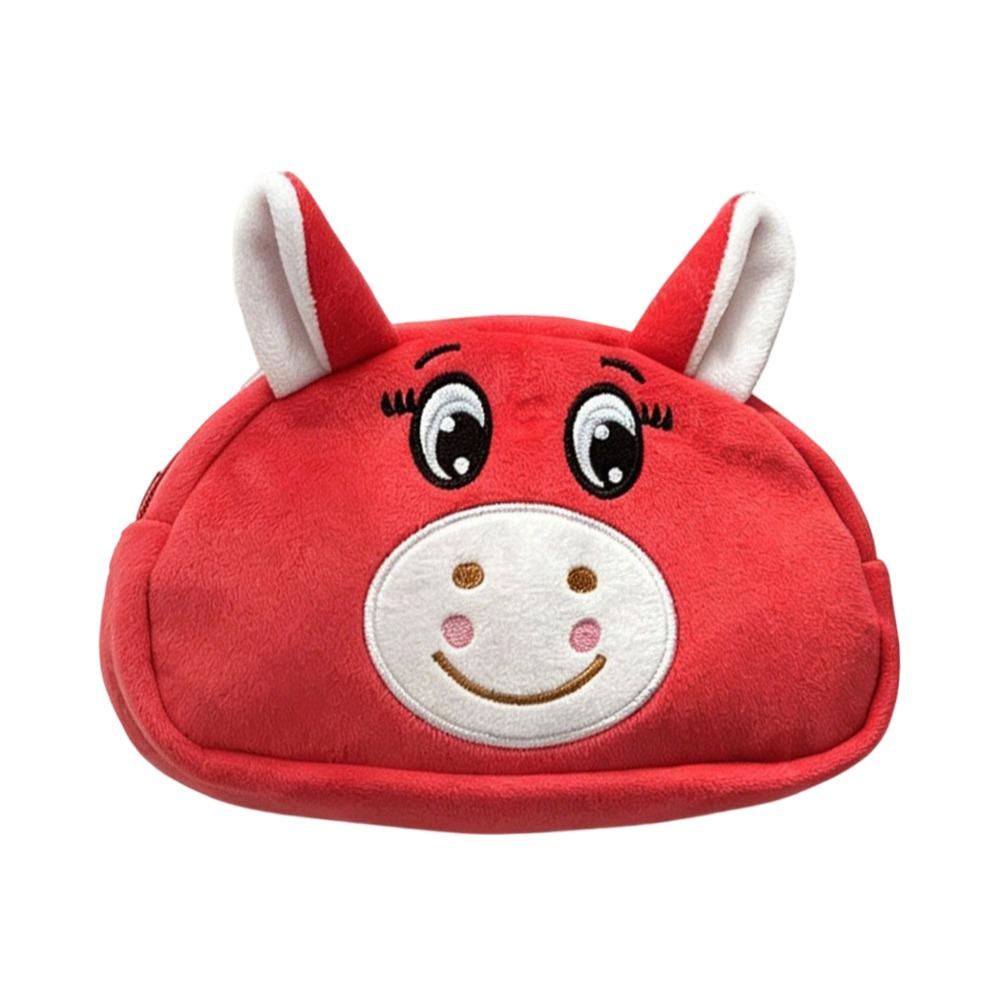 Large Capacity Pencil Case Plush Stationery Pouch Cartoon Earphone Pouch Stationery Organizer