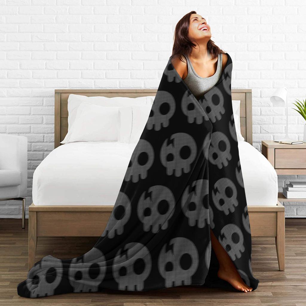 The Living Tombstone Motion Skull Plush Blanket Singer Vintage Throw Blanket for Quilt 125*100cm Warm