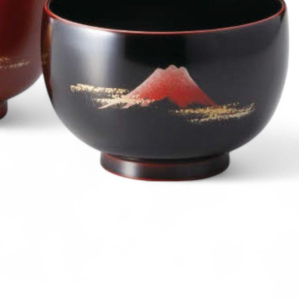 Set of 2 Lacquerware Made In J-kitchens Bowls, Hand-Painted, Japan, PID-529197