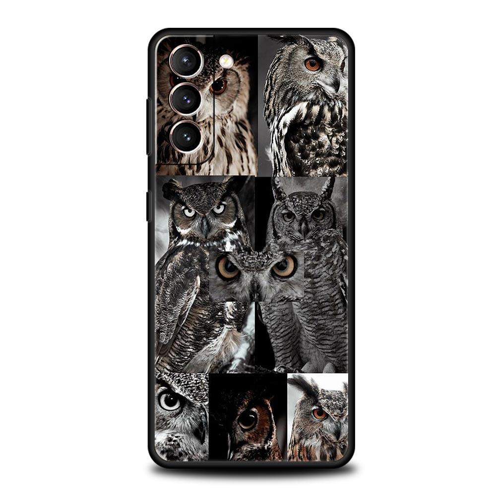 Girl Gifts Lovely Owl Phone Case For Samsung Galaxy S23 S22 Ultra S20 S21 FE 5G S10 S9 Plus S10E S8 S7 Edge Soft Pattern Cover