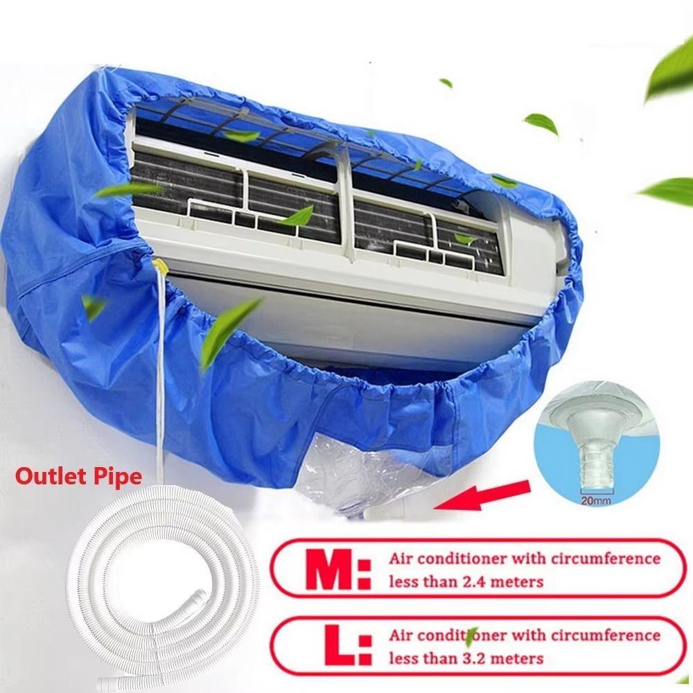 Reusable Air Conditioner Cleaning Bag Washable AC Protective Cover Wall Mounted AC Cover Room