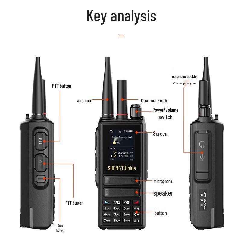 Shengtuo MTP-860Pro Dual Mode Nationwide Walkie-Talkie (CN version)