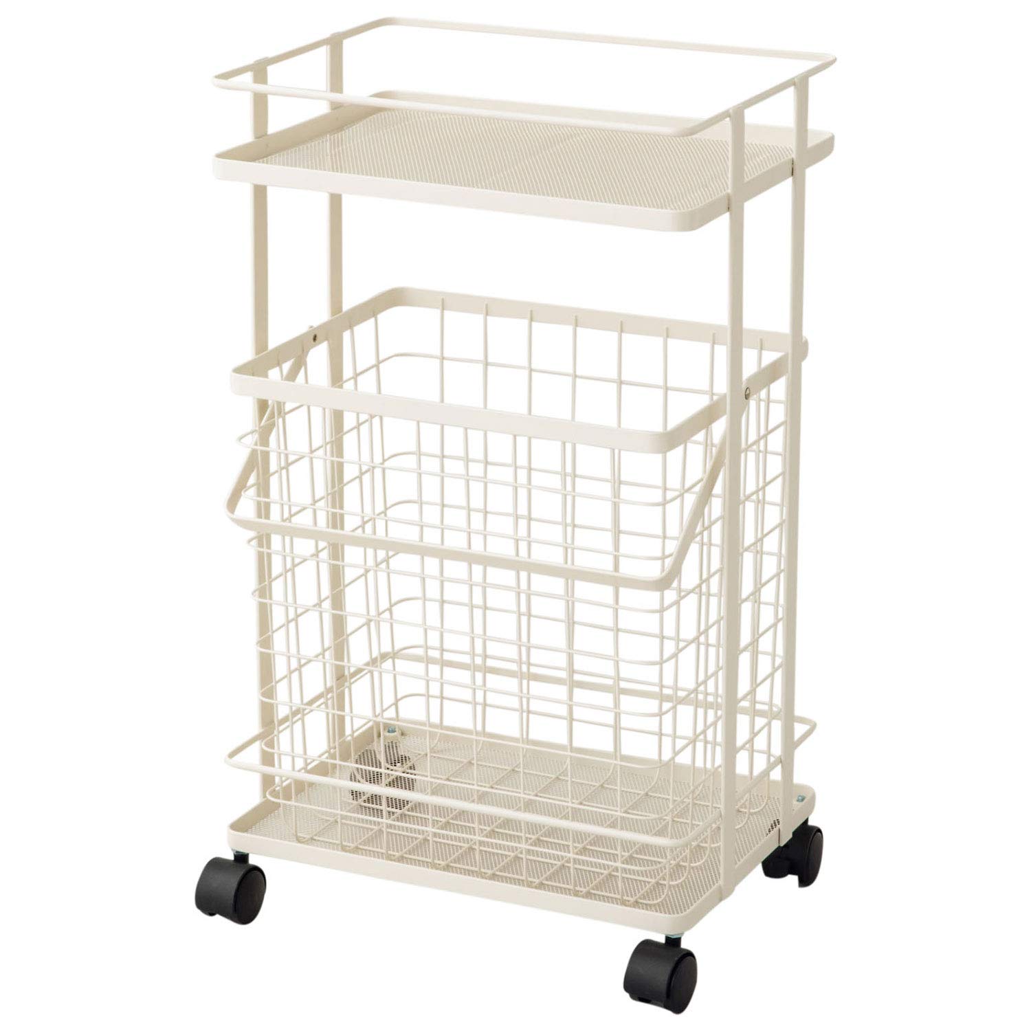 

EMOOR Корзина для белья, Тележка для белья, Белый, Корзина, Сушилка для белья, Тележка, Корзина для белья, 2-ярусная, Сетчатая, на колесиках