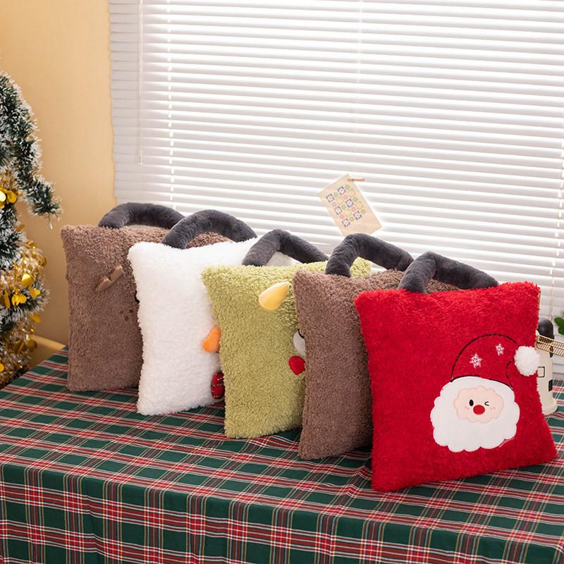 Plush Themed Christmas Toy Fluffy Cushion Cover Soft Pp Cotton Bedroom Doll