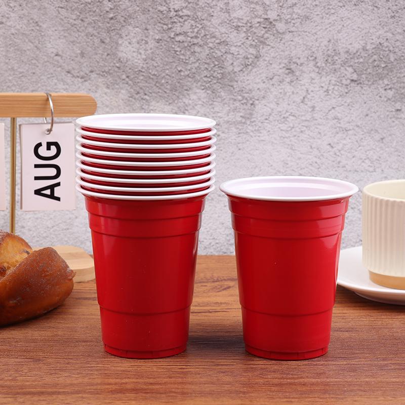 10Pcs Multiple 16OZ Plastic Cups Disposable Cups Drinking Cups Party Cups Water Cups For Graduation Ceremonies Beverages Drinks