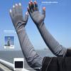 Men Sun Protection Gloves, Open Finger Driving Gloves, Anti-slip Palm, Cooling UV Protection Gloves for Summer Cycling Hiking