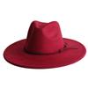 Khaki Suede Hat Wide Brim  New Fedora Hat Men Women Autumn Winter Felt Hats Classic Church Fedoras Chapeau Sombrer