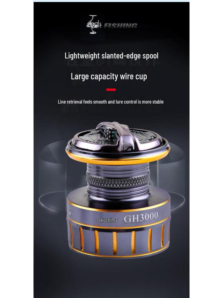 All-Metal Saltwater Fishing Reel - 20-Bearing, Stainless Steel, Long Cast Spinning Reel for Sea Fishing