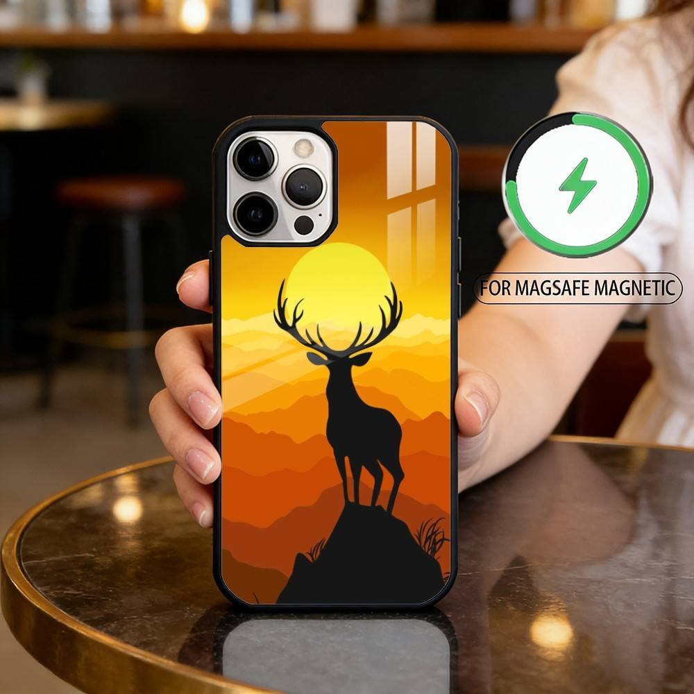 D-Deer-ER Phone Case For iPhone17,16,15,14,13,12,11 Plus,Pro Max Magnetic For Magsafe Wireless Charging