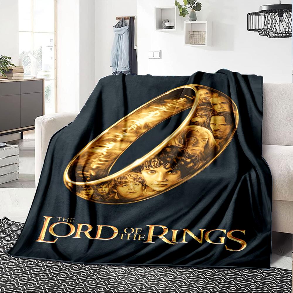 The Lord of the Rings Theme Printed Blanket - Perfect for Couch, Bed, Travel & Outdoor Use | Machine Washable, Cozy & Durable.