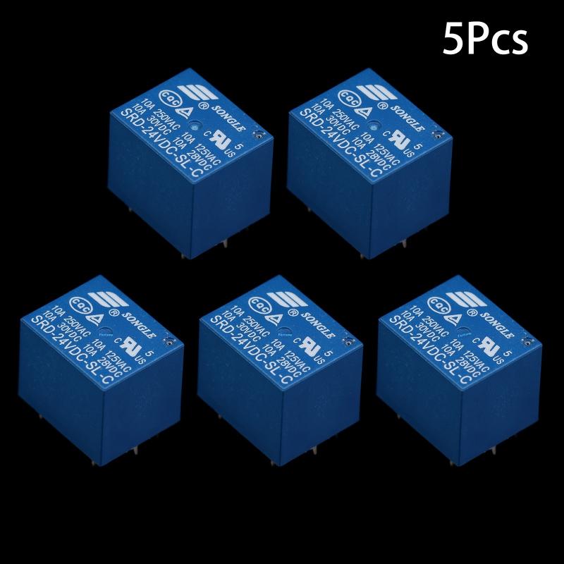 1/3/5Pcs Srd-24Vdc-Sl-C Srd(T73) 5-Pin Electromagnetic Relay 24V High-Quality Relay Electrical Components