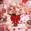 5 Pezzi Decorazione Fiocco Romantico LOVE Fiocco Monocolore EVA Fiore Confezione Nodo Gigante in Nastro Fatto a Mano Decorazione per la Casa