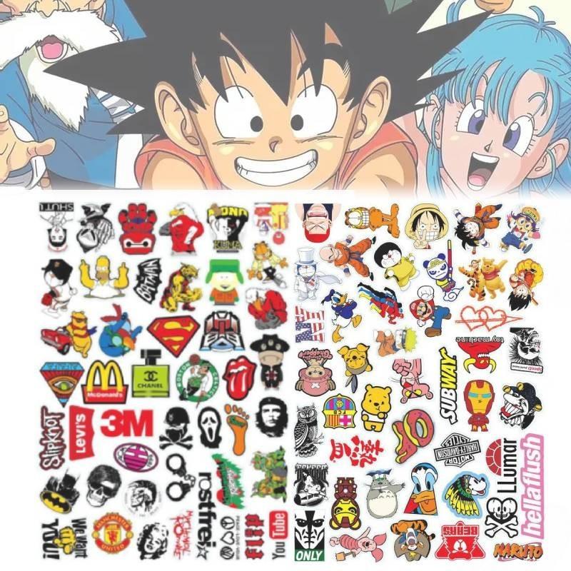 Stylish European Graffiti Stickers For Luggage Motorcycle Helmets Kids Diy Pvc Waterproof Pack