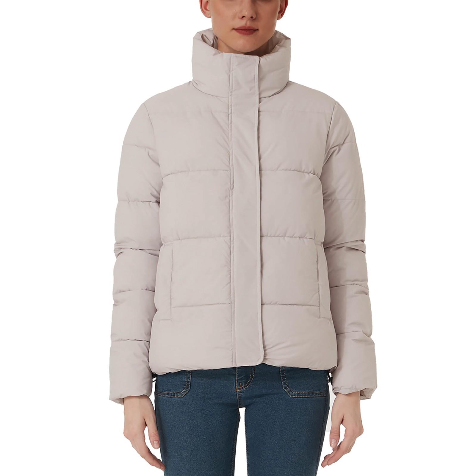 

Бавовняна жіноча зимова куртка зі стоячим коміром, хлібна куртка, бавовняна підкладка S бежевий