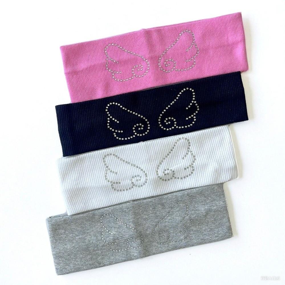 Angel Wings Hair Strap Elastic Yoga headband Casual Knitted Headband  for Women
