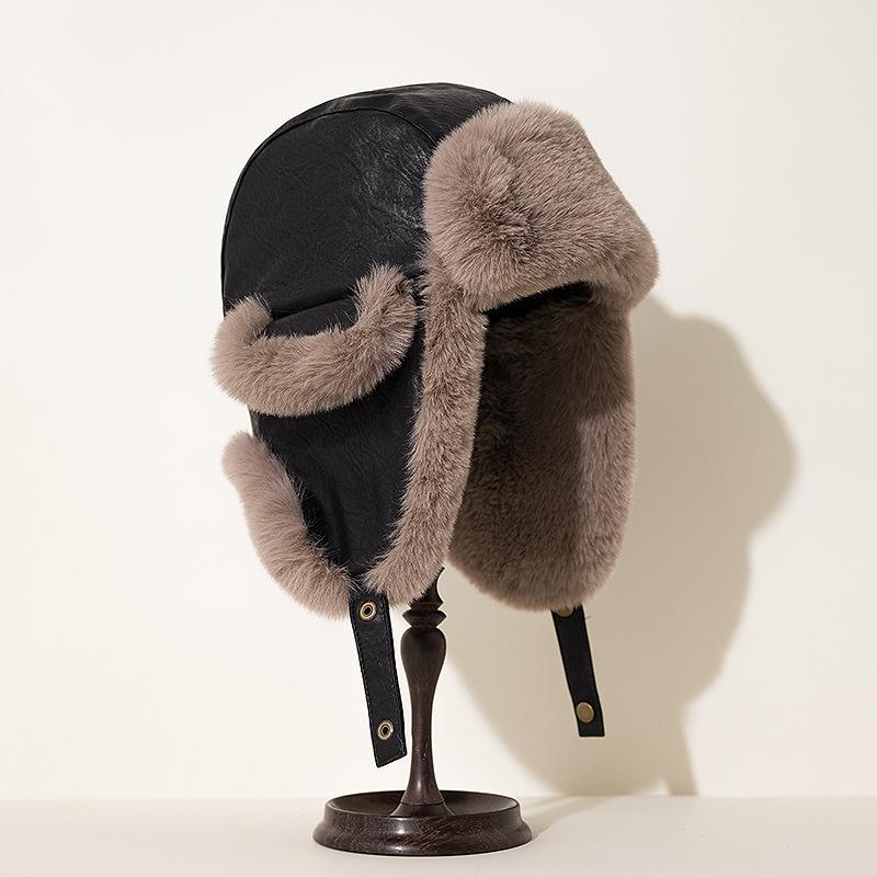 Thunderbolt Hat Men and Women Winter Padded Thickened Ear Protection Cap Cycling Outdoor Ski Ins Warm Cold Cotton Cap