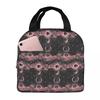 Gothic Blood Moon Pattern Insulated Lunch Bag for Women Kids Portable Food Boxes Thermal Lunch Box Tote