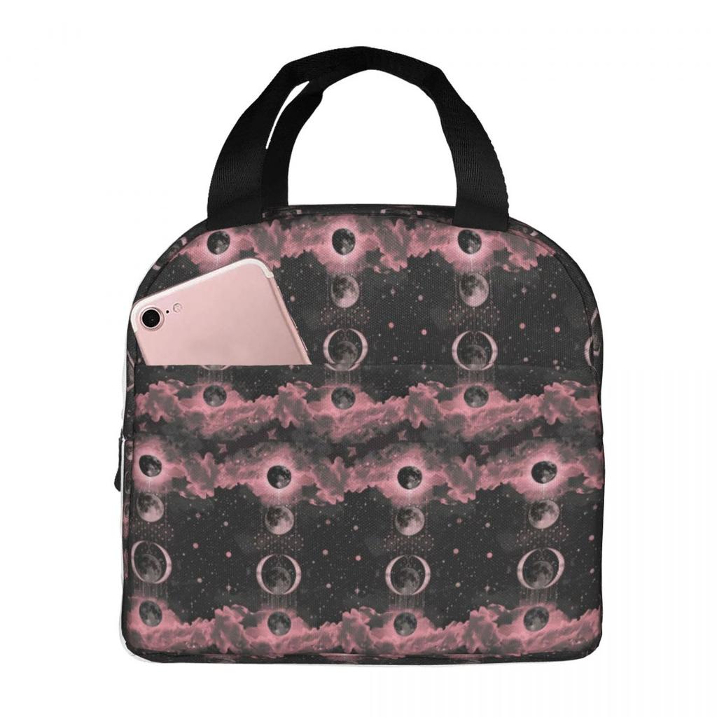 Gothic Blood Moon Pattern Insulated Lunch Bag for Women Kids Portable Food Boxes Thermal Lunch Box Tote