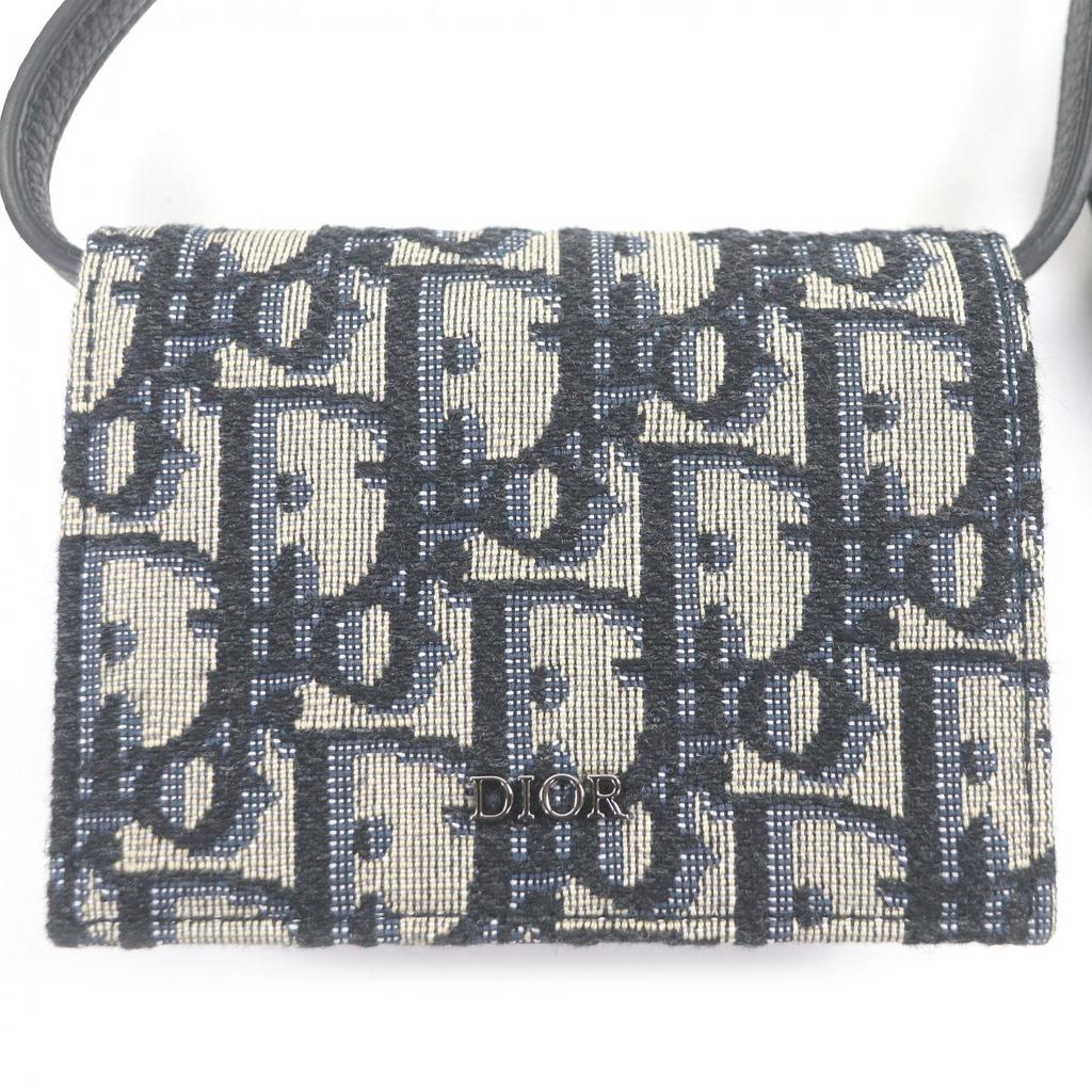 Great DIOR Other bag Oblique Shoulder Strap Nano Pouch beige canvas mens Used