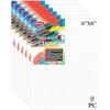 VARIETY CANVAS 6 X 8 Inch Cotton Canvas Board for Painting, 7OZ Primed, Pack of 6 Piece - White