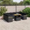 VidaXL Garden Lounge Set with Cushions 11 Pcs, Patio Sofas, Patio Furniture Set, Outdoor Furniture, Black 3273246