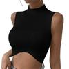 Ladies Fashion Round Neck Color Sleeveless Top