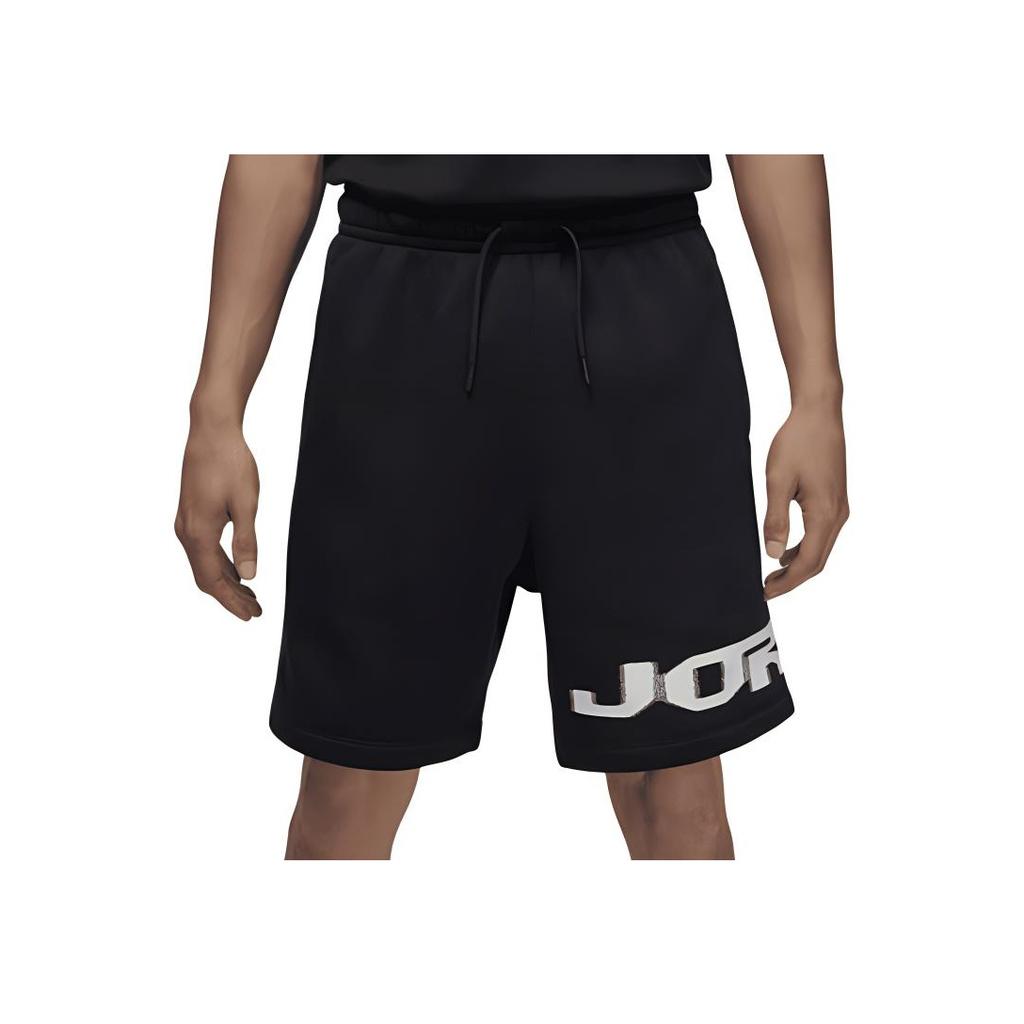 Jordan MVP Fleece Shorts With Letter Print Mid-Rise Drawstring Casual Shorts Men shorts Black FV7231-010
