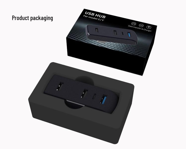 Tesla Model 3/Y Refresh Glove Box USB Hub Expansion Dock