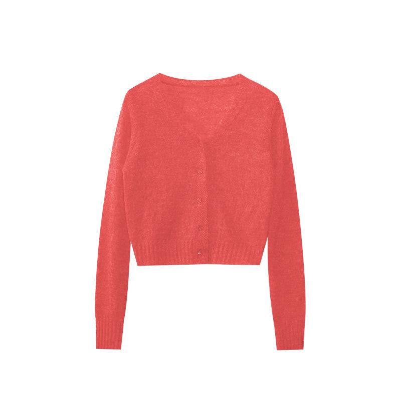 

2025 Early Spring Women s Versatile V-Neck Knitted Cardigan Sweater - Interpretation of Beauty C3282 Medium