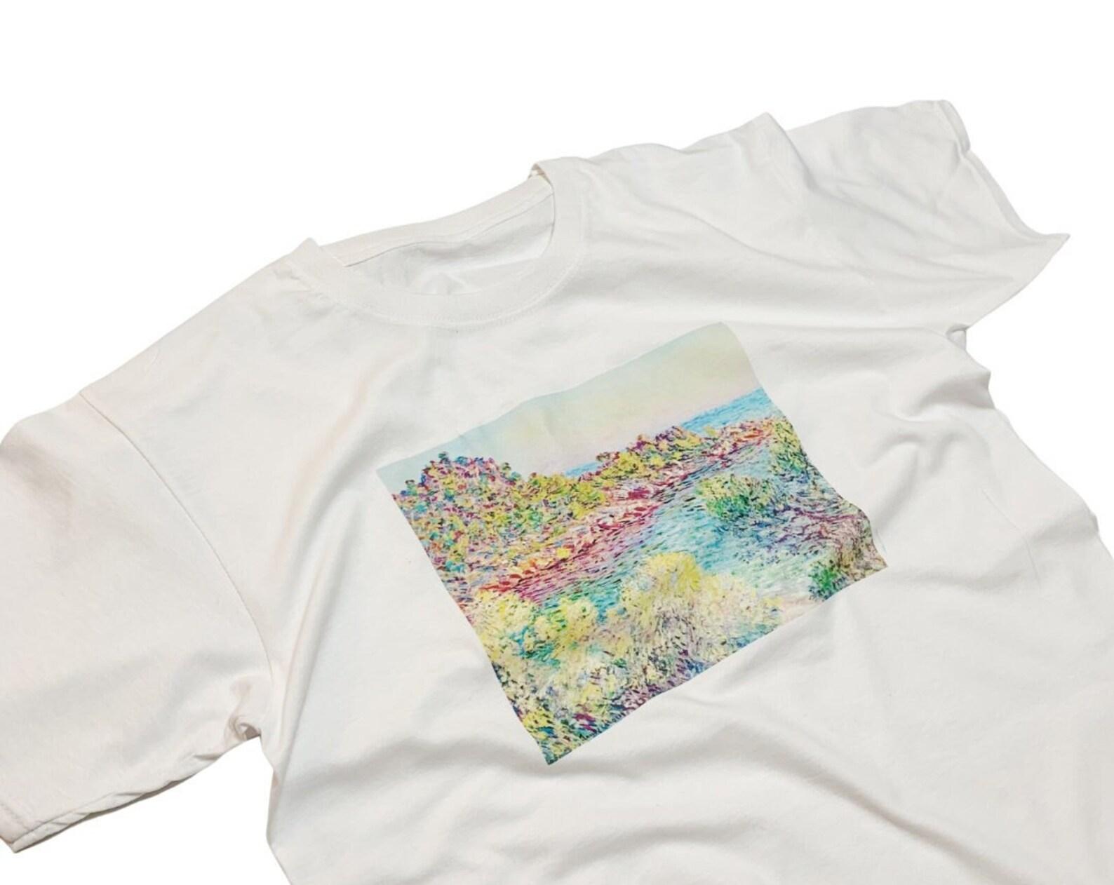 Claude Monet Landscape T-Shirt Monaco Print 4XL