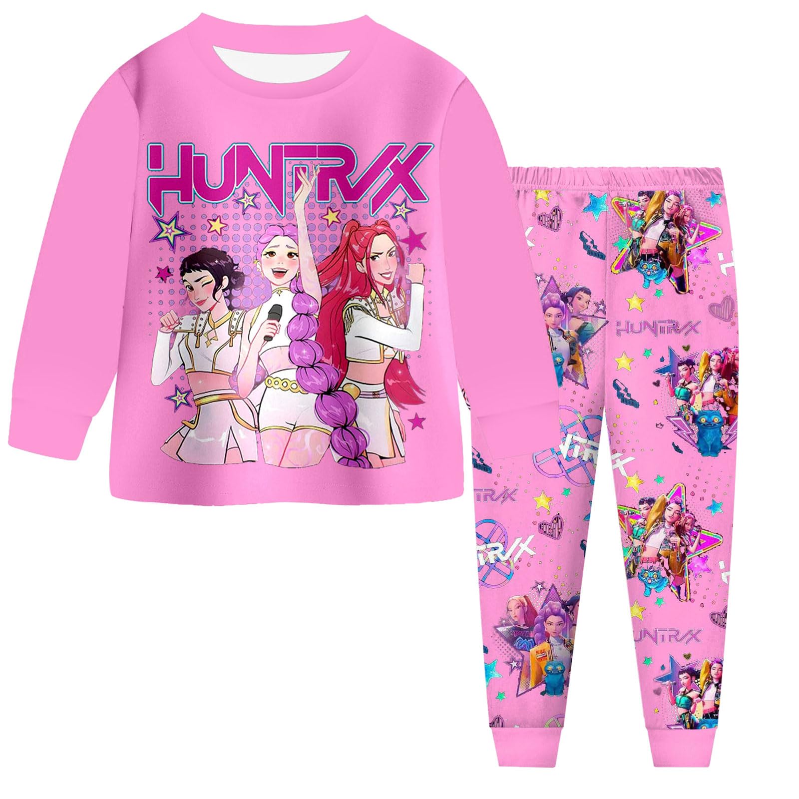 

Детский модный костюм юбка топ с круглым вырезом и длинными рукавами брюки 110 розовый